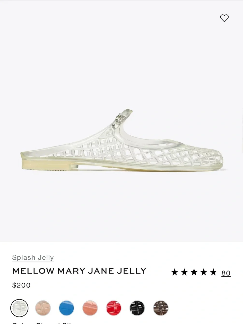 Tory Burch Clear Mellow Mary Jane Jelly